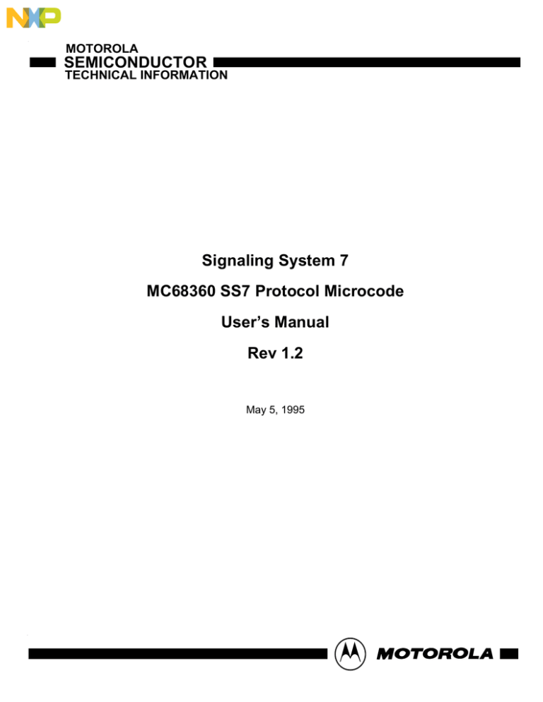 NXP MC68360 User guide NXP MC68360 User guide