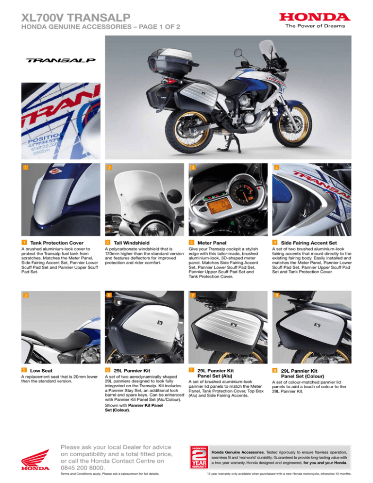 XL700V tRANSALP XL700V tRANSALP