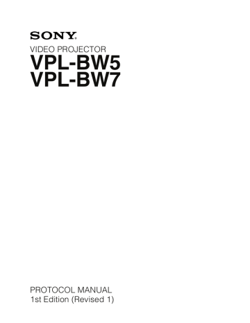 VPL-BW5 VPL-BW7 VPL-BW5 VPL-BW7
