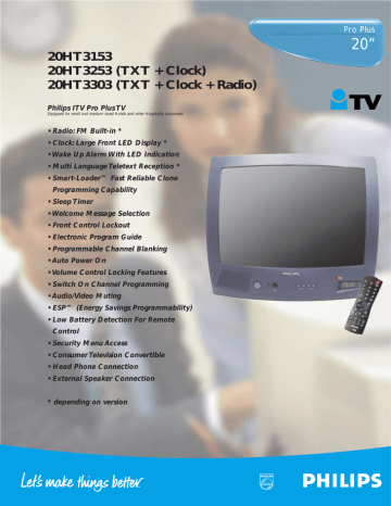 20HT3303 (TXT + Clock + Radio) 20HT3303 (TXT + Clock + Radio)