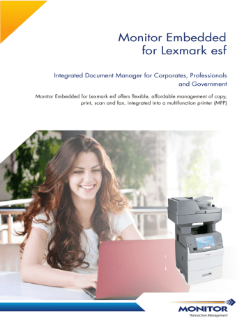 Monitor Embedded for Lexmark esf Monitor Embedded for Lexmark esf