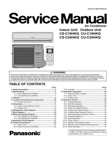 Panasonic Air Conditioner Panasonic Air Conditioner