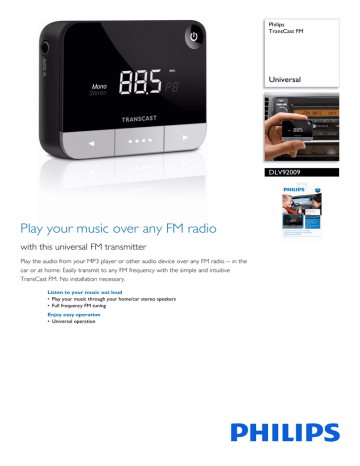 DLV92009/10 Philips TransCast FM DLV92009/10 Philips TransCast FM