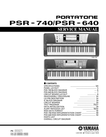 PSR-640/640 Service Manual PSR-640/640 Service Manual