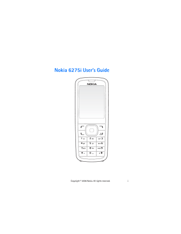 Nokia 6275i User`s Guide Nokia 6275i User`s Guide