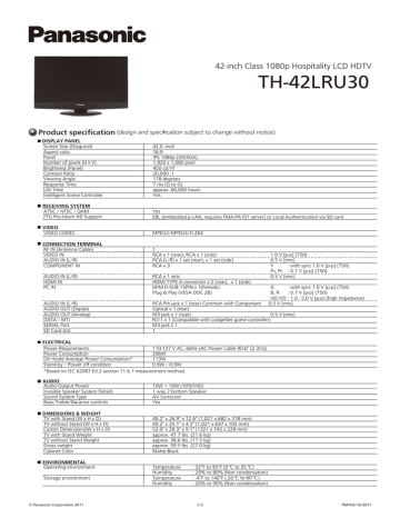 TH-42LRU30 TH-42LRU30
