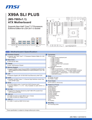 X99A SLI PLUS | Manualzz