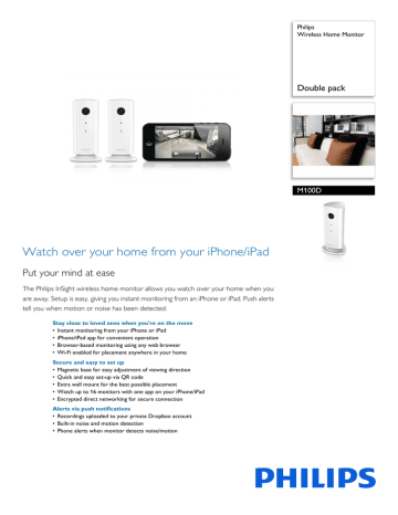 M100D/37 Philips Wireless Home Monitor M100D/37 Philips Wireless Home Monitor