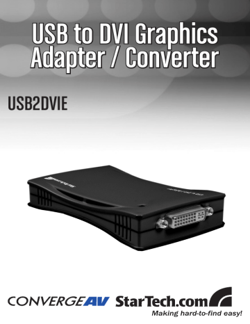 StarTech.com USB2DVIE User manual | Manualzz StarTech.com USB2DVIE User manual | Manualzz
