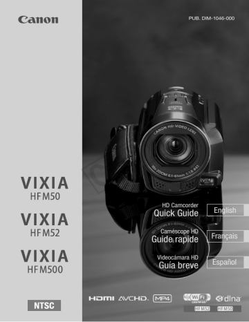 Canon VIXIA HF M500 video camera Quick Guide | Manualzz Canon VIXIA HF M500 video camera Quick Guide | Manualzz