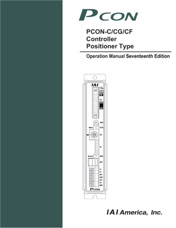PCON-C/CG/CF Controller Positioner Type PCON-C/CG/CF Controller Positioner Type