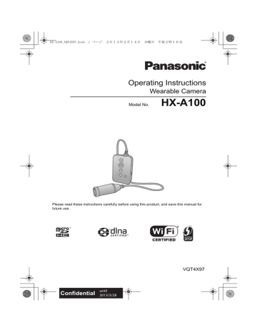 Panasonic HXA100E Operating instructions | Manualzz Panasonic HXA100E Operating instructions | Manualzz