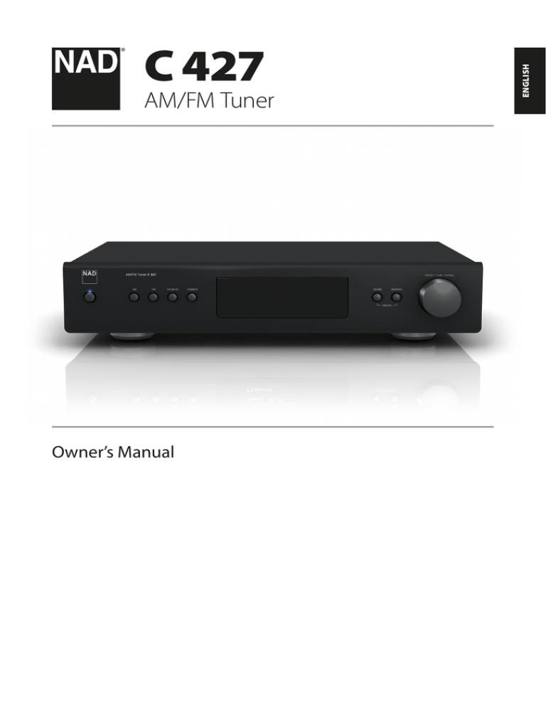 C 427 English User Manual - Sevenoaks Sound and Vision C 427 English User Manual - Sevenoaks Sound and Vision