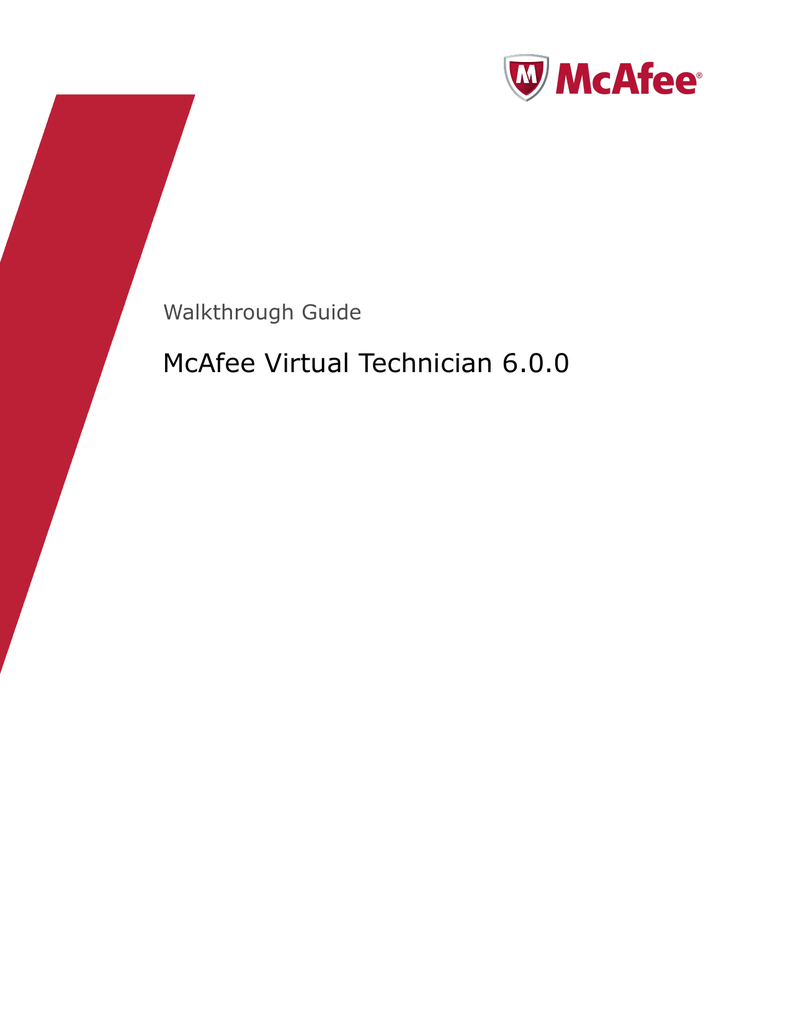 McAfee Virtual Technician 6.0 | Manualzz McAfee Virtual Technician 6.0 | Manualzz