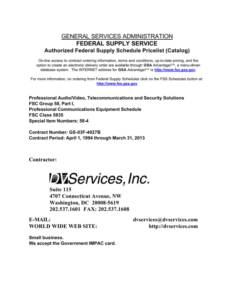 general services administration federal supply general services administration federal supply