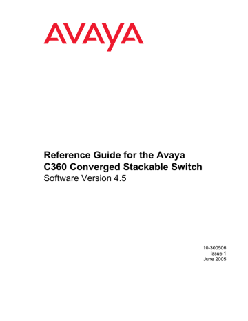 Reference Guide for the Avaya C360 Converged Reference Guide for the Avaya C360 Converged