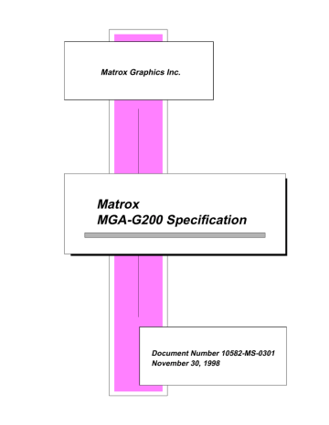 Matrox MGA-G200 Specification Matrox MGA-G200 Specification