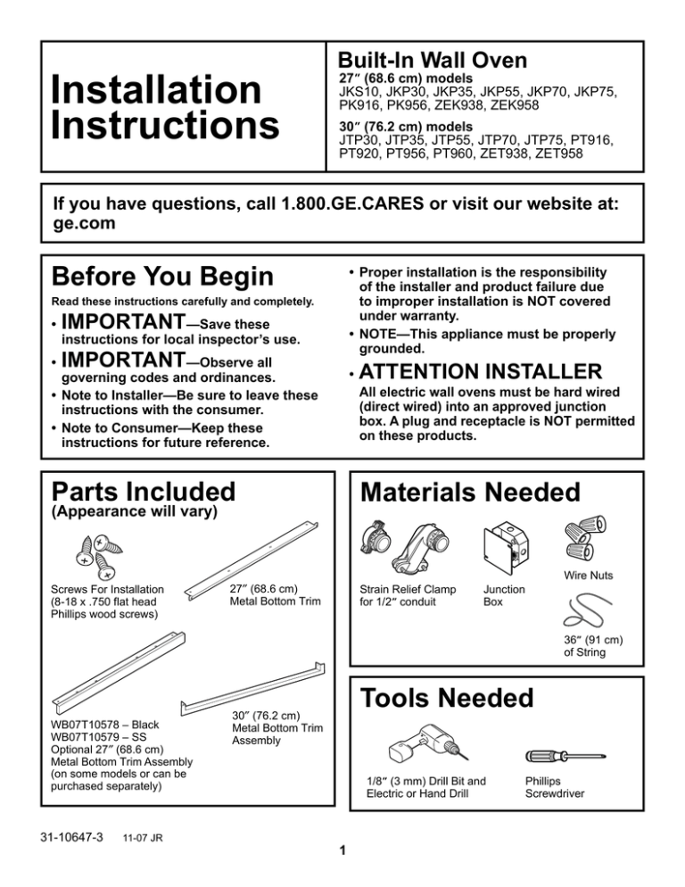 Ge Monogram Appliances Zet938smss Installation Instructions Ge Monogram Appliances Zet938smss Installation Instructions