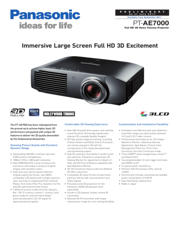 PT-AE7000U PT-AE7000U