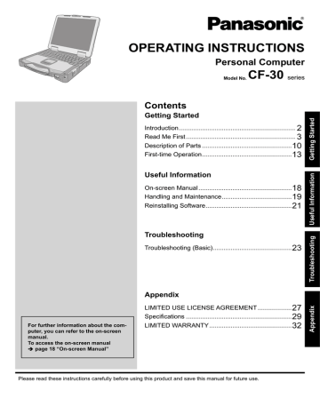Operating Instructions Operating Instructions