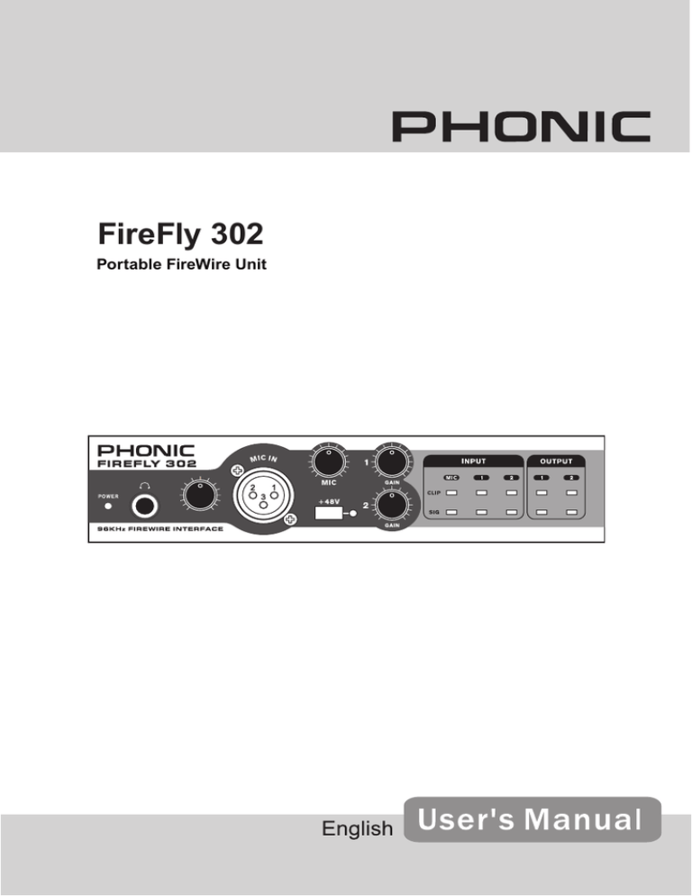 FireFly 302 - Strumenti Musicali FireFly 302 - Strumenti Musicali