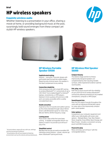 HP wireless speakers HP wireless speakers