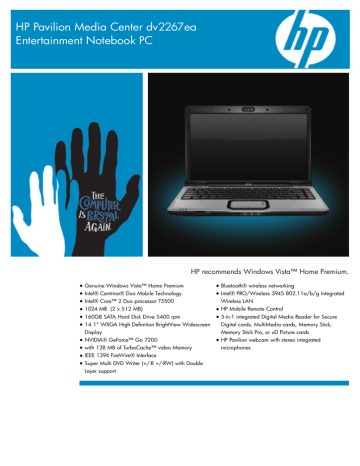 NEW PSG Consumer HP Notebook Datasheet NEW PSG Consumer HP Notebook Datasheet