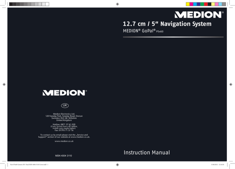 Medion GoPal PNA P5x60, GoPal P5260 MD99222 User manual Medion GoPal PNA P5x60, GoPal P5260 MD99222 User manual