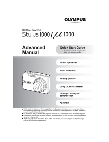 Olympus µ 1000 Advanced Manual | Manualzz