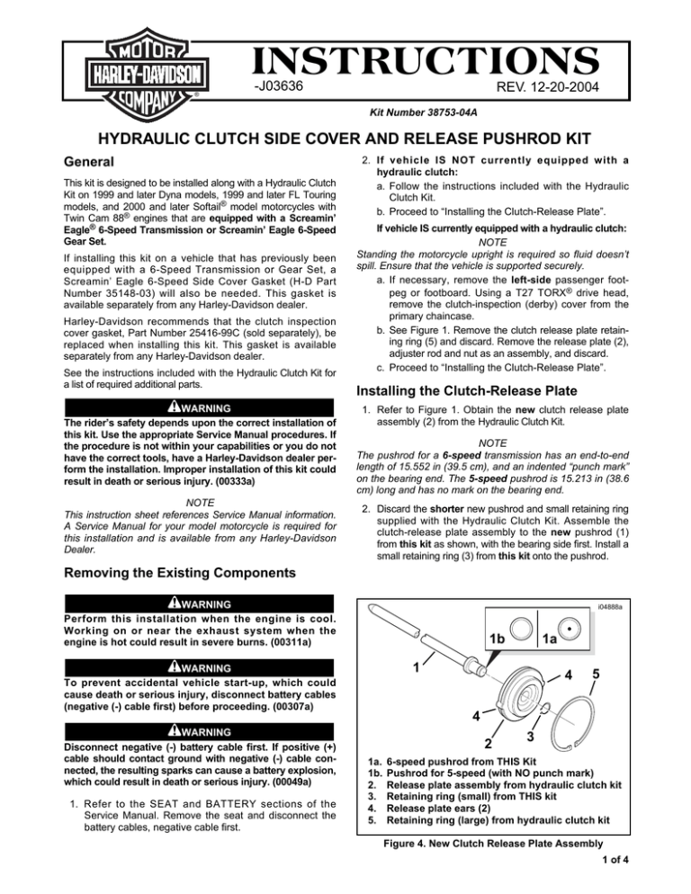 instructions - Harley instructions - Harley