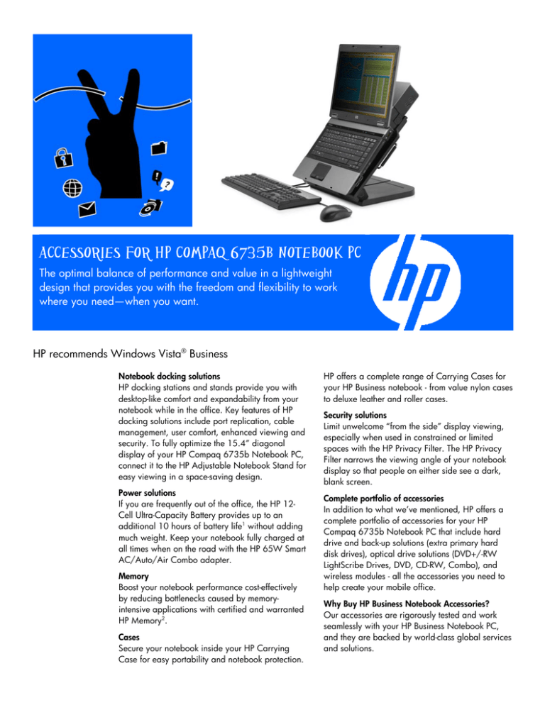 Accessories for HP Compaq 6735b Notebook PC Accessories for HP Compaq 6735b Notebook PC