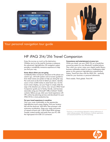 HP iPAQ 314/316 Travel Companion HP iPAQ 314/316 Travel Companion