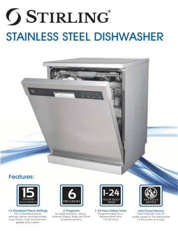 Stirling Stainless Steel Dishwasher User Guide Manualzz