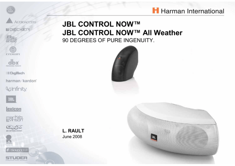 JBL - CONTROL NOW JBL - CONTROL NOW