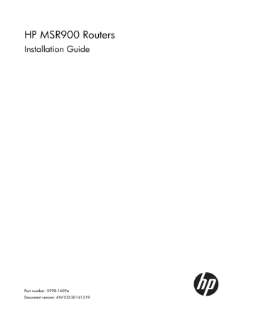 HP MSR900 Routers - HPE Support Center HP MSR900 Routers - HPE Support Center