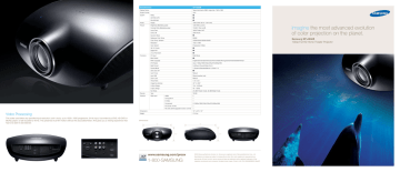 Samsung SP-A800B Brochure Spec Sheet Samsung SP-A800B Brochure Spec Sheet
