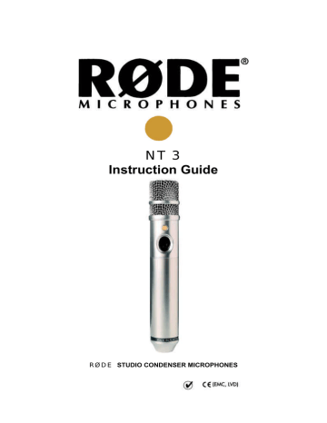 RODE Microphones NT 3 Instruction manual | Manualzz