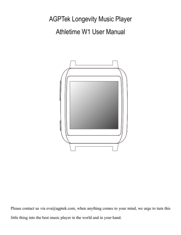 AGPtek W1 MP3 User manual | Manualzz AGPtek W1 MP3 User manual | Manualzz