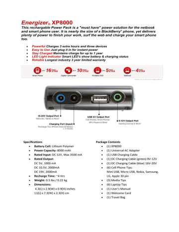Energizer® XP8000 Energizer® XP8000