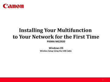 Installing Your Multifunction to Your Network for the First Time Installing Your Multifunction to Your Network for the First Time