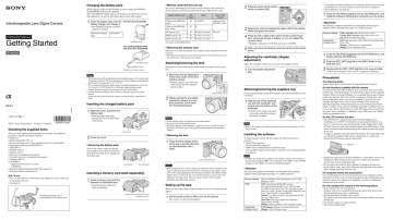 Sony NEX-7K, NEX-7 Quick guide Sony NEX-7K, NEX-7 Quick guide