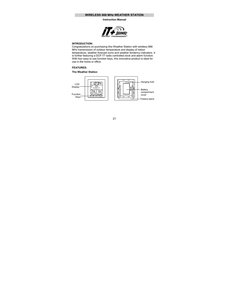 Technoline Model User manual Technoline Model User manual