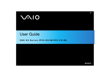 Sony VGC-V3S, VGC-V3M User manual Sony VGC-V3S, VGC-V3M User manual