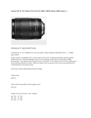 Canon EF s 18-135 mm Canon EF s 18-135 mm