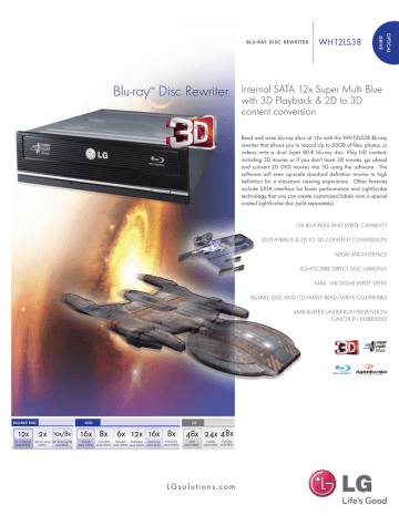 Blu-ray™ Disc Rewriter Blu-ray™ Disc Rewriter