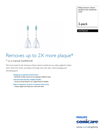 HX7022/64 Philips Standard sonic toothbrush heads HX7022/64 Philips Standard sonic toothbrush heads
