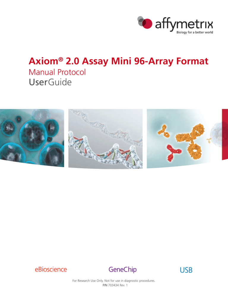 Axiom® 2.0 Assay Mini 96-Array Format Axiom® 2.0 Assay Mini 96-Array Format