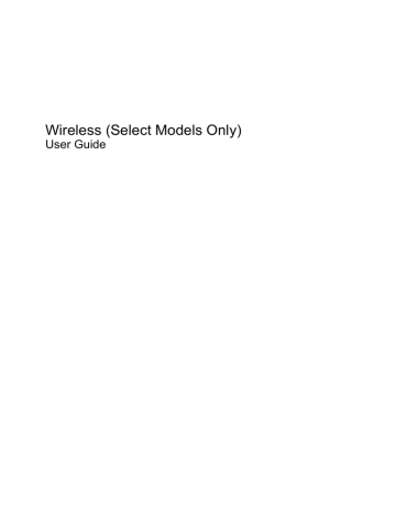 Wireless (Select Models Only) Wireless (Select Models Only)