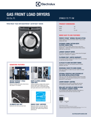 GAS FRONT LOAD DRYERS GAS FRONT LOAD DRYERS