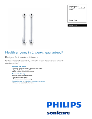 HX8032/07 Philips AirFloss Pro HX8032/07 Philips AirFloss Pro